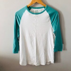 Express Baseball Jersey - White & Teal